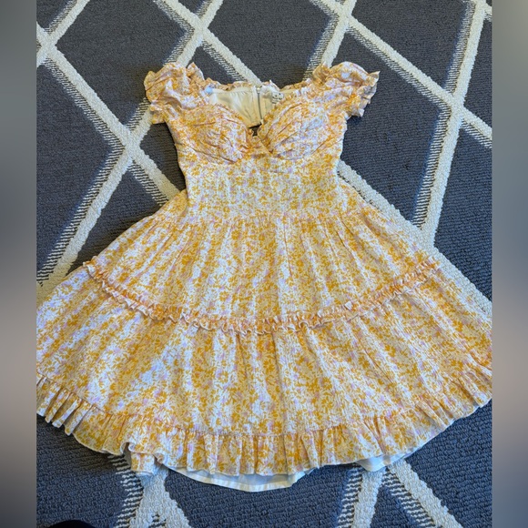 Angel Biba Dresses & Skirts - Floral Yellow and White Dress